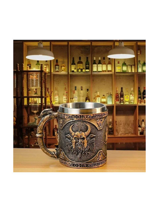 Cup Mug Beer Tea Coffee Water Norse Mythology God Odin Dark Shade 330ml