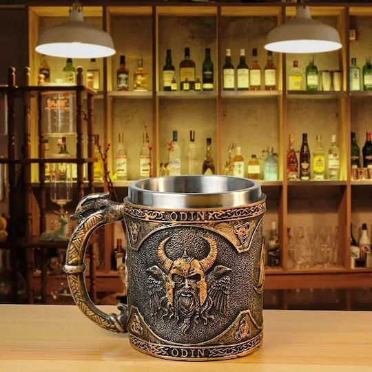 Cup Mug Beer Tea Coffee Water Norse Mythology God Odin Dark Shade 330ml