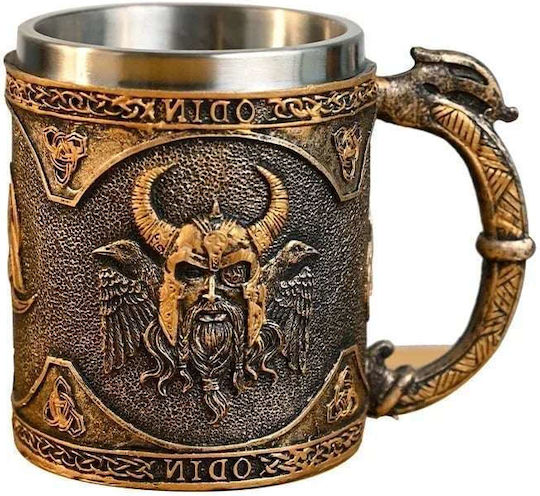 Cup Mug Beer Tea Coffee Water Norse Mythology God Odin Dark Shade 330ml