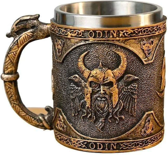 Cup Mug Beer Tea Coffee Water Norse Mythology God Odin Dark Shade 330ml