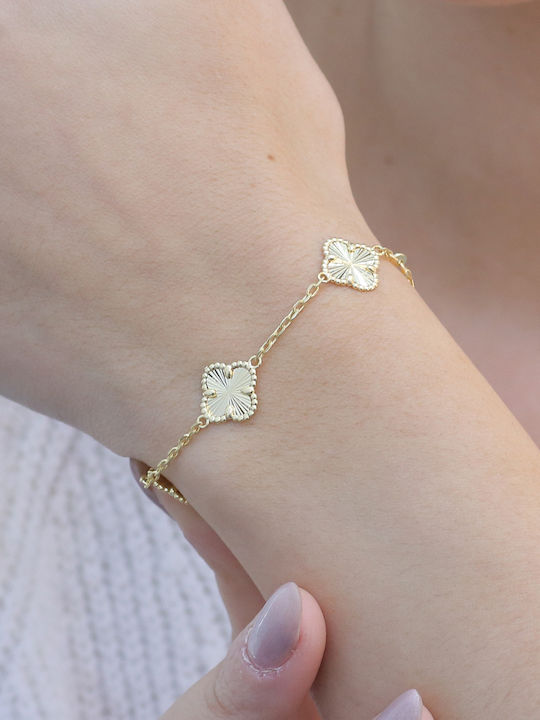 Bracelet Chain with Cross design made of Gold 18K