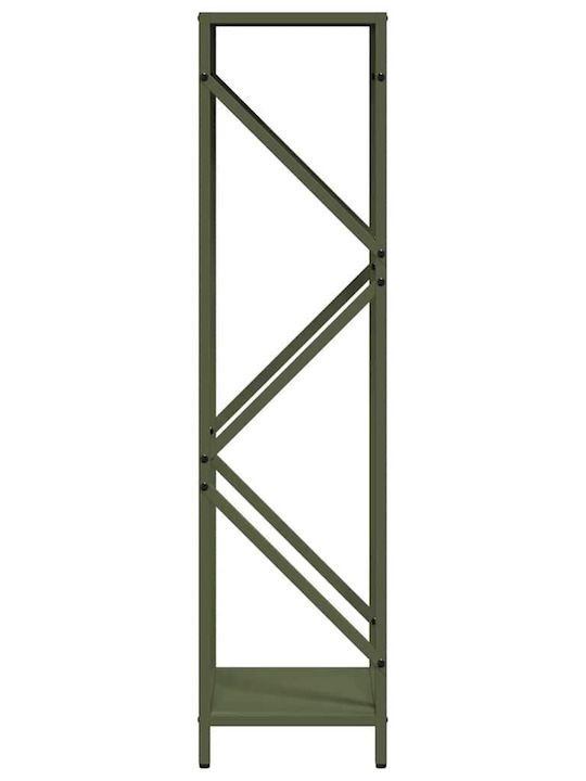 vidaXL Inox Ράφι Αποθήκευσης Ξύλων 34x25x100cm Πράσινο