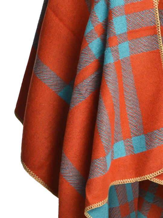 Orange Damen Poncho