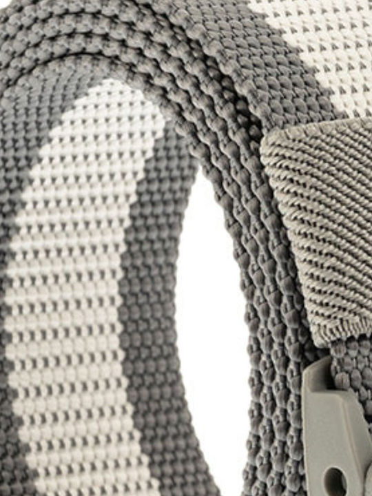 Wide Men's Belt from Artificial Leather Webbing Belt Gray