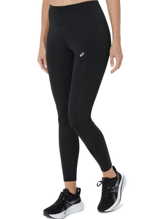 Leggings Pentru Alergare Colanți Femei Lung Strângere Negru