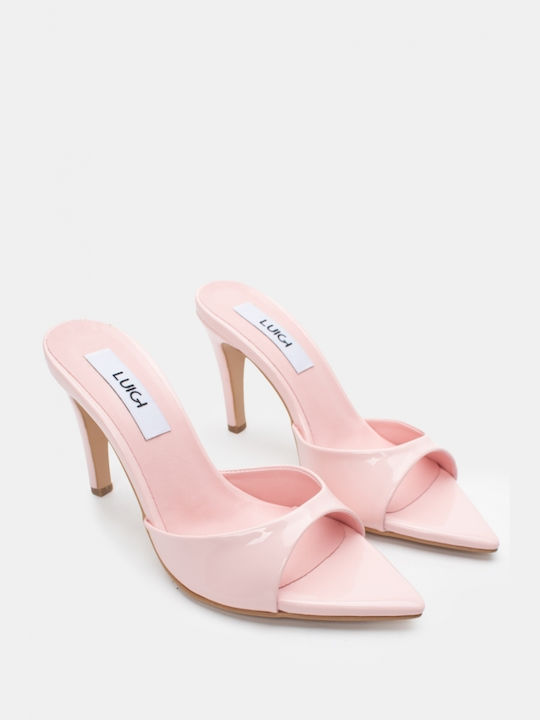 Luigi Heel Mules Pink