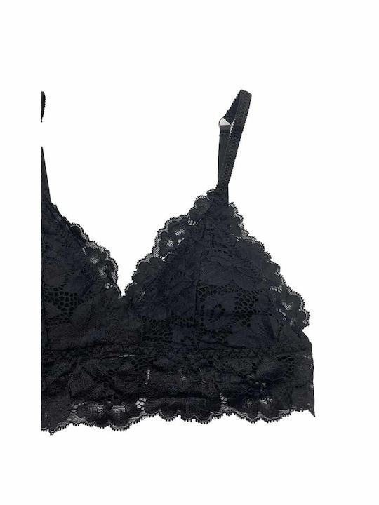 Heat Underwear Lace Underwear Set with Bra & Slip Black