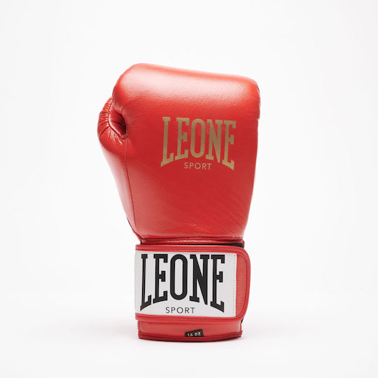 Leone 1947 Γάντια Πυγμαχίας Δερμάτινα για Αγώνα Κόκκινα