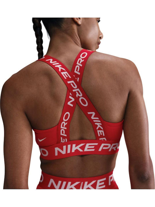 red nike pro sports bra