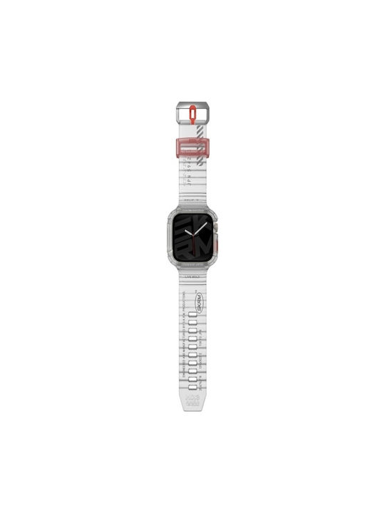 Skinarma Strap+saido Cover 2in1 Apple Watch 45/44mm Clear
