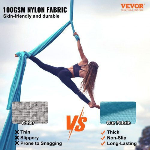 Vevor 5m Yoga Hammock Set Blue Dck5x28mqzsc268b2v0