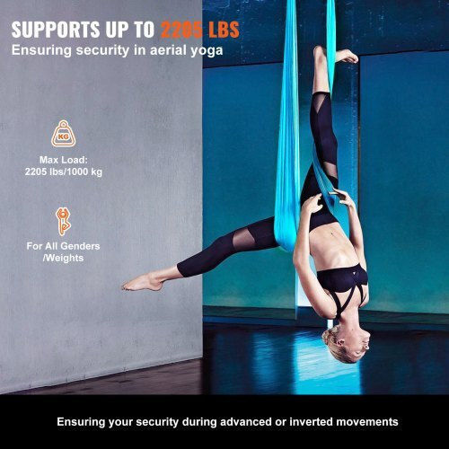 Vevor 5m Yoga Hammock Set Blue Dck5x28mqzsc268b2v0