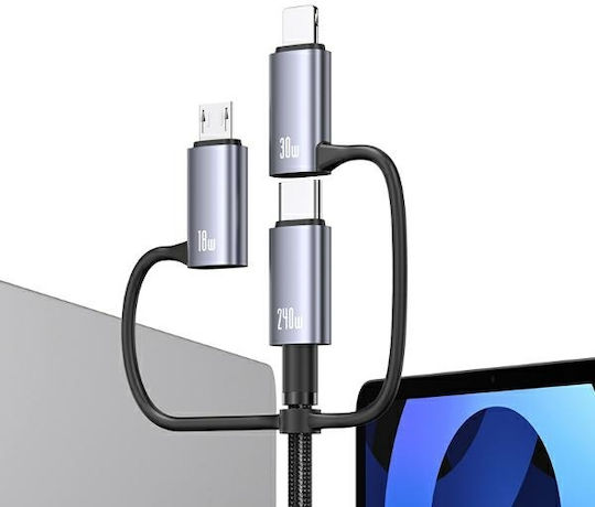 Usams Regular USB 2.0 spre micro USB Cablu Negru 2m (SJ738USB01) 1buc