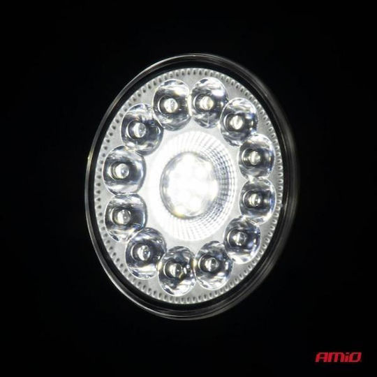 Amio Round LED Work Spotlight 96W 9-36V 9,600lm 6,500K Awl62 Amio 1 Piece 04203/am