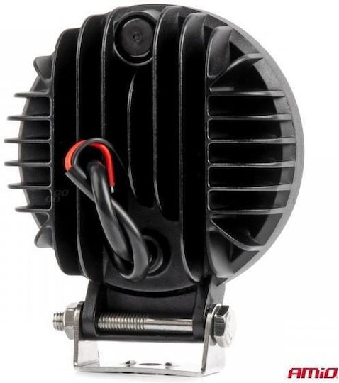 Amio Προβολεας Εργασιας Στρογγυλος Led 96w 9-36v 9.600lm 6.500k Awl62 Amio 1 Τεμ 04203/am