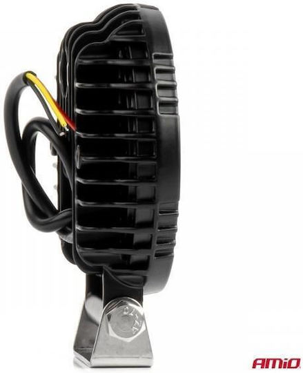 Amio Round LED Work Spotlight 54W 9-36V 10,000lm 6,500K Awl69 Amio 1 Piece 04210/am
