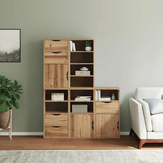 Sideboard made of Solid Wood Coffee 40x24x79cm