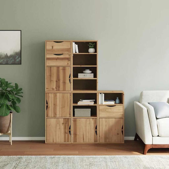 Sideboard made of Solid Wood Coffee 40x24x79cm