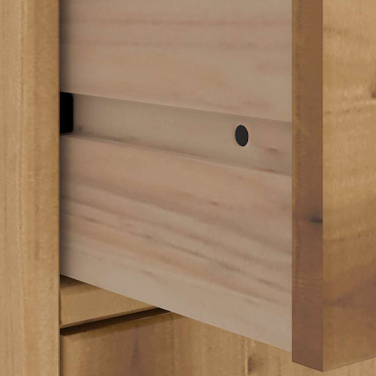 Sideboard made of Solid Wood Coffee 40x24x79cm
