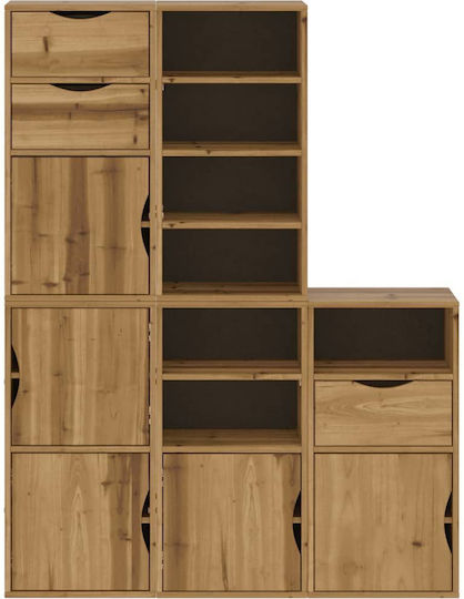 Sideboard made of Solid Wood Coffee 40x24x79cm