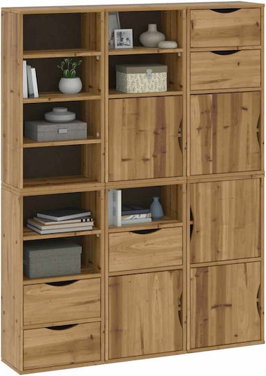 Sideboard made of Solid Wood with Drawers Coffee 40x24x79cm
