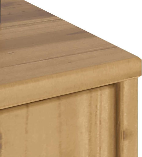 Sideboard made of Solid Wood with Drawers Coffee 40x24x79cm