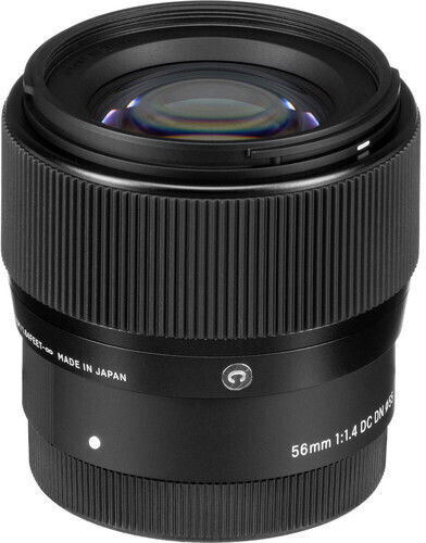 Sigma Crop Camera Lens 56mm f/1.4 DC DN Contemporary Telephoto for Sony E Mount Black