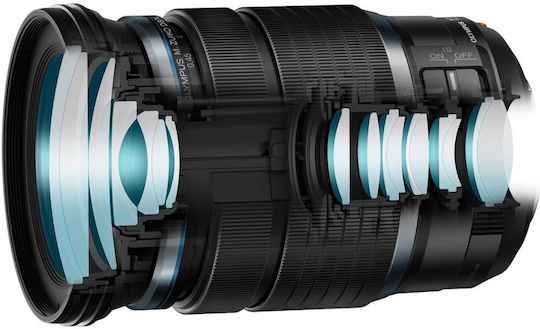 Olympus Crop Φωτογραφικός Φακός M.Zuiko Ed 12-100mm 1:4.0 Is PRO Standard Zoom για Micro Four Thirds (MFT) Mount Μαύρος