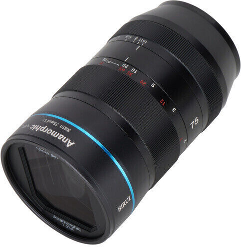 Sirui Crop Kameraobjektiv 75mm F/1.8 1.33x Anamorphic Standard-Zoom für Sony E Mount Black