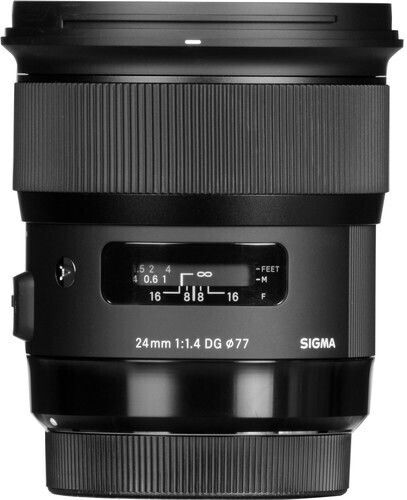Sigma Full Frame Φωτογραφικός Φακός 24mm f/1.4 DG HSM Art Wide Angle για Nikon F Mount Μαύρος