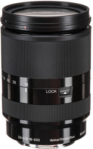 Sony Crop Camera Lens 18-200 mm f/3.5-6.3 OSS LE Tele Zoom for Sony E Mount Black