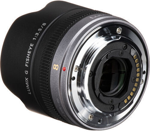 Panasonic Crop Camera Lens Lumix G 8mm f3.5 Fisheye for Micro Four Thirds (MFT) Mount Black