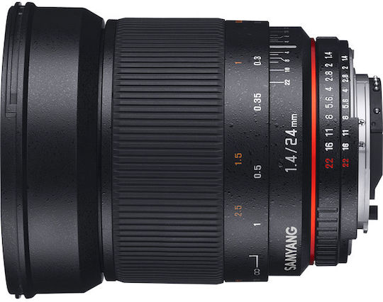 Samyang Full Frame Φωτογραφικός Φακός 24mm f/1.4 ED AS UMC Wide Angle για Sony E Mount Μαύρος
