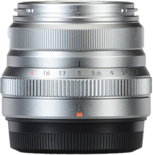 Fujifilm Crop Camera Lens Fujinon XF 35mm F2 R WR Fixed for Fujifilm X Mount Silver