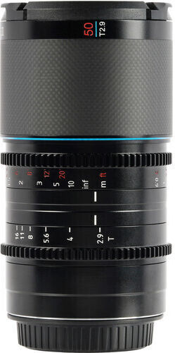 Sirui Full Frame Camera Lens Saturn 50mm T2.9 1.6x Carbon Fiber Full-Frame Anamorphic for Canon RF Mount Black