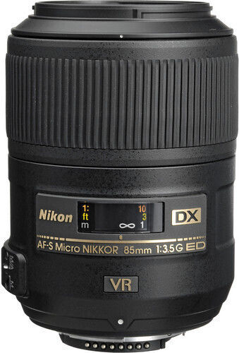 Nikon Crop Φωτογραφικός Φακός AF-S DX Micro Nikkor 85mm f/3.5G ED VR Telephoto για Nikon F Mount Μαύρος