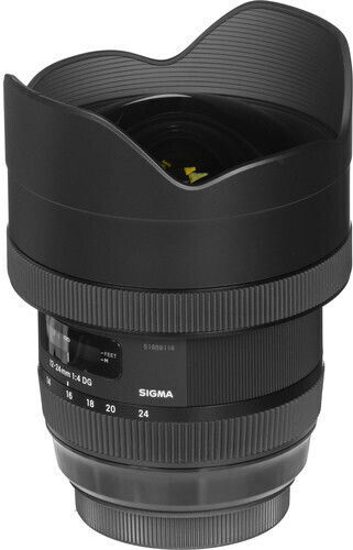 Sigma Full Frame Camera Lens 12-24mm f/4 DG HSM Art Ultra-Wide Zoom / Wide Angle Zoom for Nikon F Mount Black