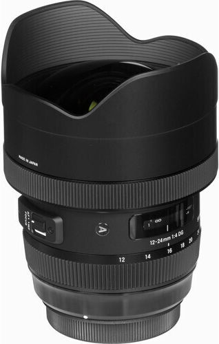 Sigma Full Frame Camera Lens 12-24mm f/4 DG HSM Art Ultra-Wide Zoom / Wide Angle Zoom for Nikon F Mount Black
