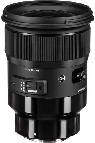 Sigma Пълен кадър Фотообектив 24mm f/1.4 DG HSM Art Широк ъгъл за Лайка Л Монтаж Черен