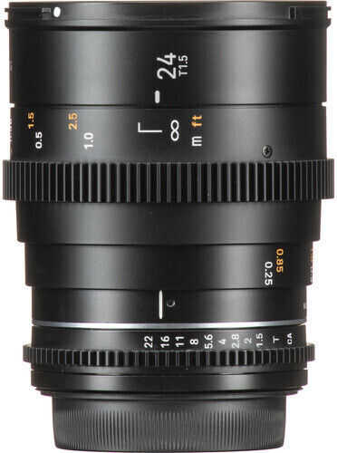 Samyang Cadru complet Obiectiv Foto 24mm T1.5 VDSLR MK2 Cine Fix pentru Montura Fujifilm X Black