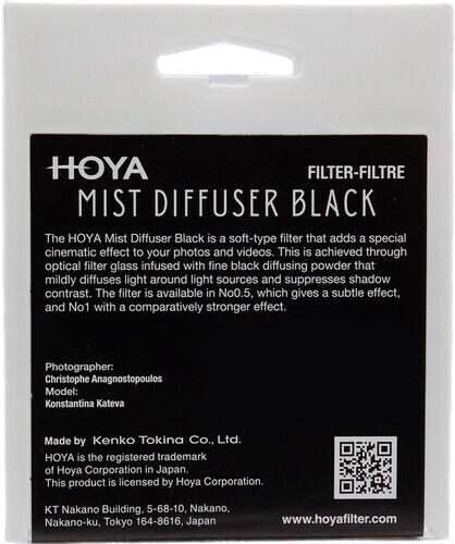 Hoya Mist 0.5 Φίλτρo Diffusion Διαμέτρου 82mm για Φωτογραφικούς Φακούς
