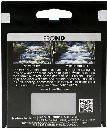 Hoya 16X Φίλτρo ND / PRO Διαμέτρου 62mm για Φωτογραφικούς Φακούς
