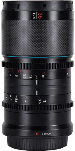 Sirui Full Frame Camera Lens Saturn 35mm T2.9 1.6x Carbon Fiber Full-Frame Anamorphic Fixed for Sony E Mount Black