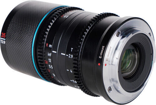 Sirui Full Frame Camera Lens Saturn 35mm T2.9 1.6x Carbon Fiber Full-Frame Anamorphic Fixed for Sony E Mount Black
