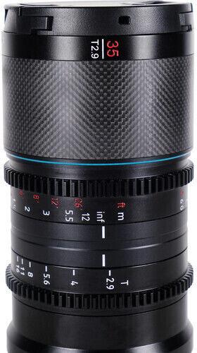 Sirui Full Frame Camera Lens Saturn 35mm T2.9 1.6x Carbon Fiber Full-Frame Anamorphic Fixed for Sony E Mount Black