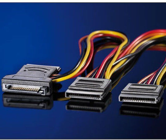 Roline 15-Pin Sata - 15-Pin Sata Kabel 0.15m Mehrfarbig (11.03.1041)