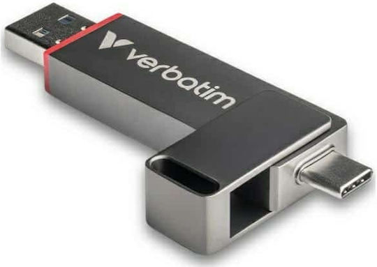 Verbatim Quickstick 128GB USB 2.0 Stick with connection USB-A & USB-C