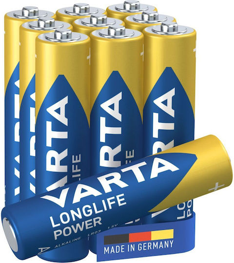 Varta Longlife Power Alkaline Batteries AAA 1.5V 10pcs