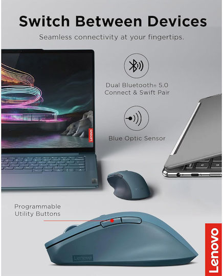 Lenovo Yoga Pro Wireless Ergonomic Mouse Tidal Teal
