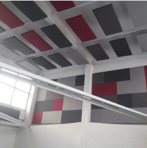 Audiodesigner Rect Audio Treatment Material Panel With Fabric (4 Pieces) 120cm x 60cm x 50mm in Gray Color